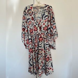 Multicolored silk dress